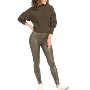 SPANX Faux Leather Croc Shine Leggings